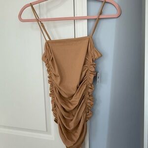 Free People Fossil Clay Ruched Dress